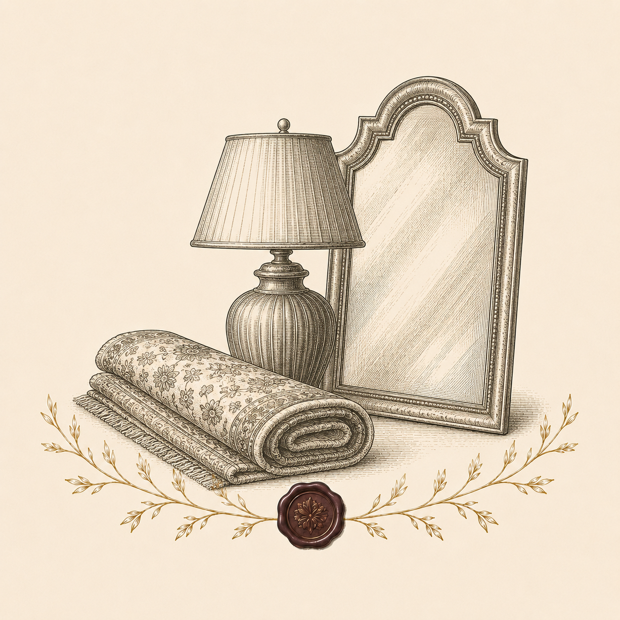 Rugs, Lamps, & Mirrors