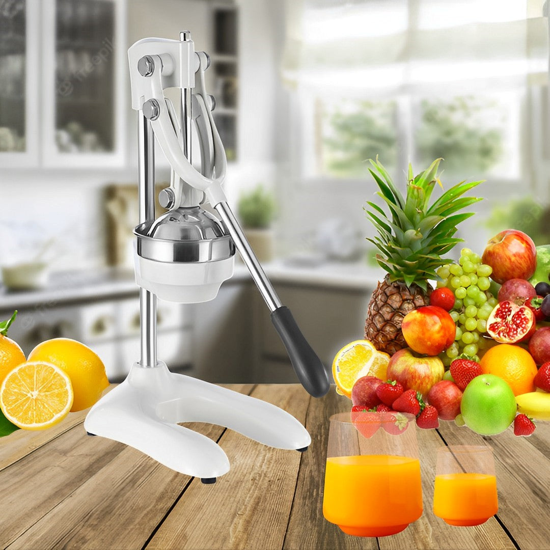 NNEAGS Stainless Steel Manual Juicer Hand Press Juice Extractor Squeezer Lemon Orange Citrus White
