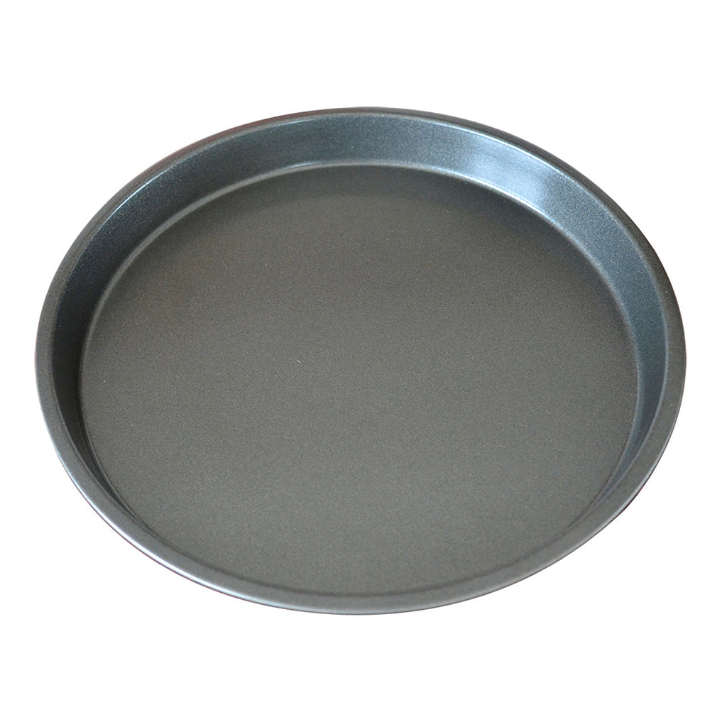 NNEAGS 9-inch Round Black Steel Non-stick Pizza Tray Oven Baking Plate Pan