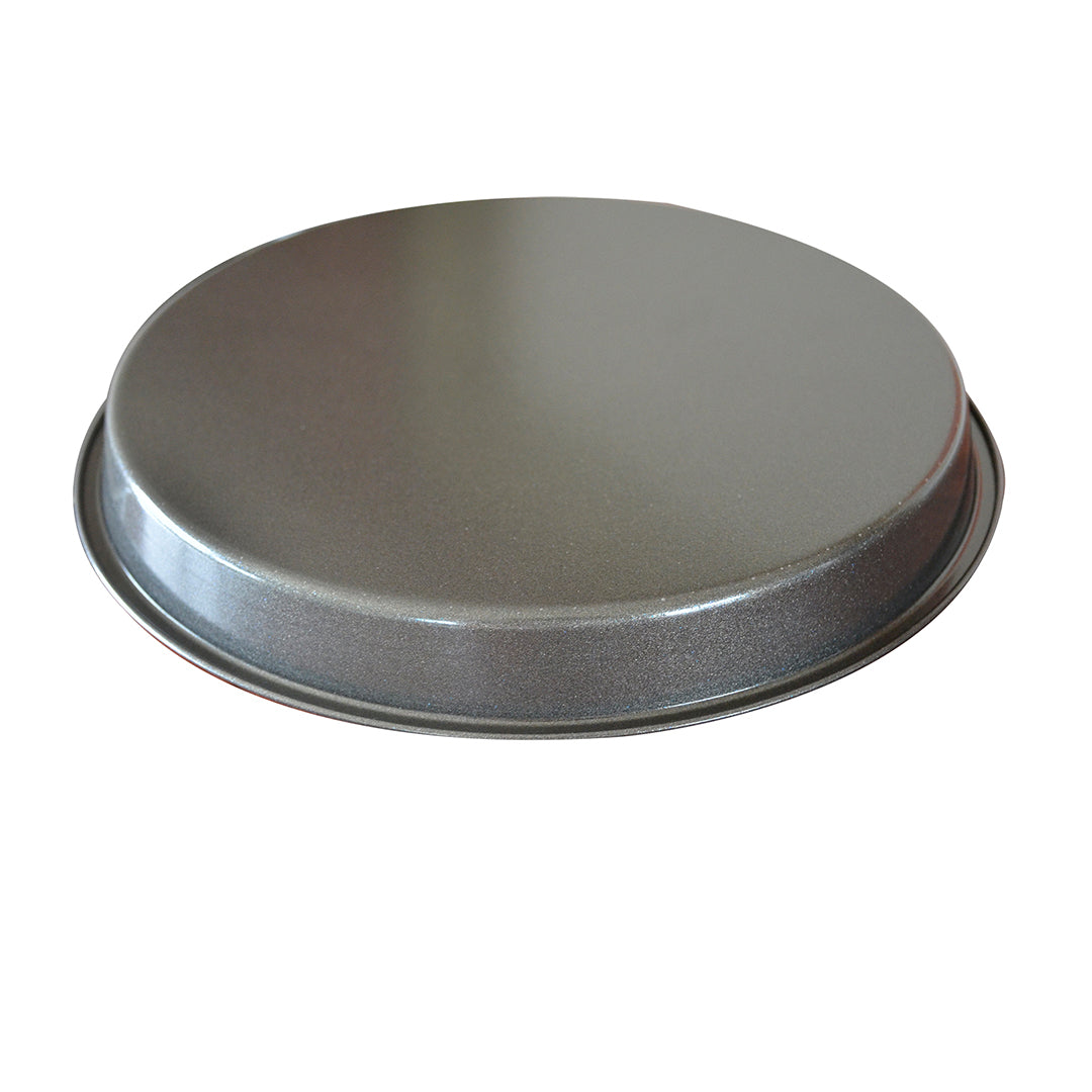 NNEAGS 9-inch Round Black Steel Non-stick Pizza Tray Oven Baking Plate Pan