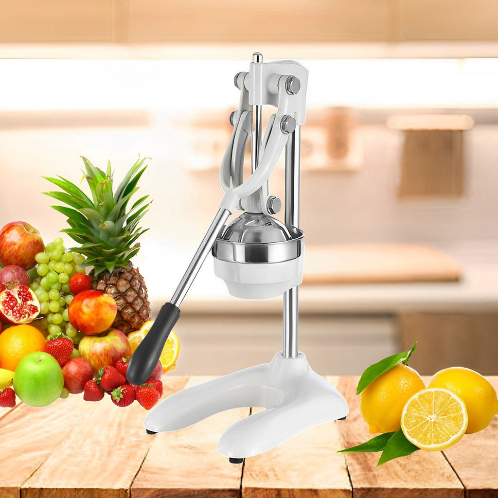 NNEAGS Stainless Steel Manual Juicer Hand Press Juice Extractor Squeezer Lemon Orange Citrus White