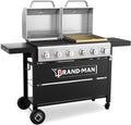 Brand-Man Six-Burner Griddle Grill Combo Outdoor Kitchen