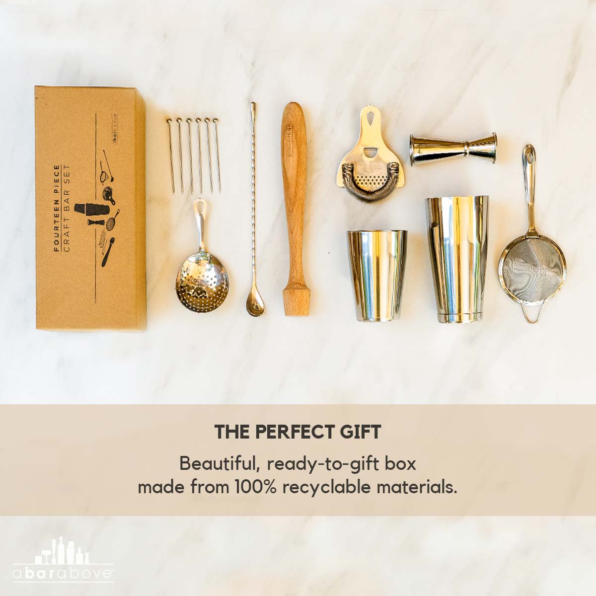 14-Piece Bartender Kit - Gold