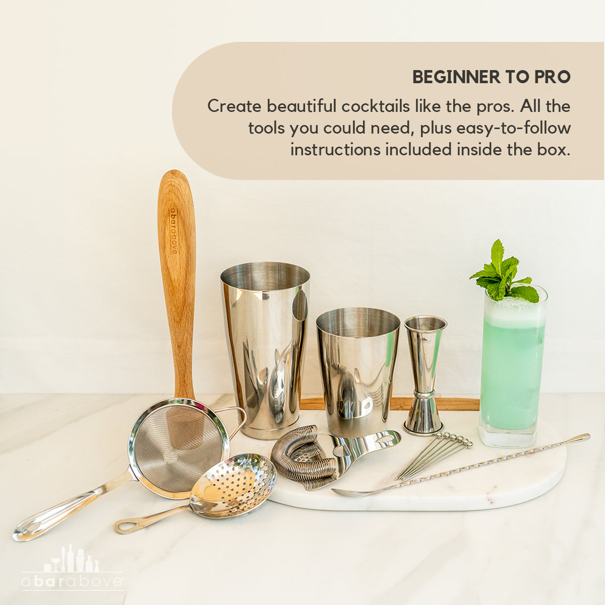14-Piece Bartender Kit - Stainless Steel