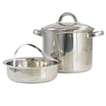Oster Sangerfield 5 Quart Stainless Steel Pasta Pot with Strainer Lid and Steamer Basket
