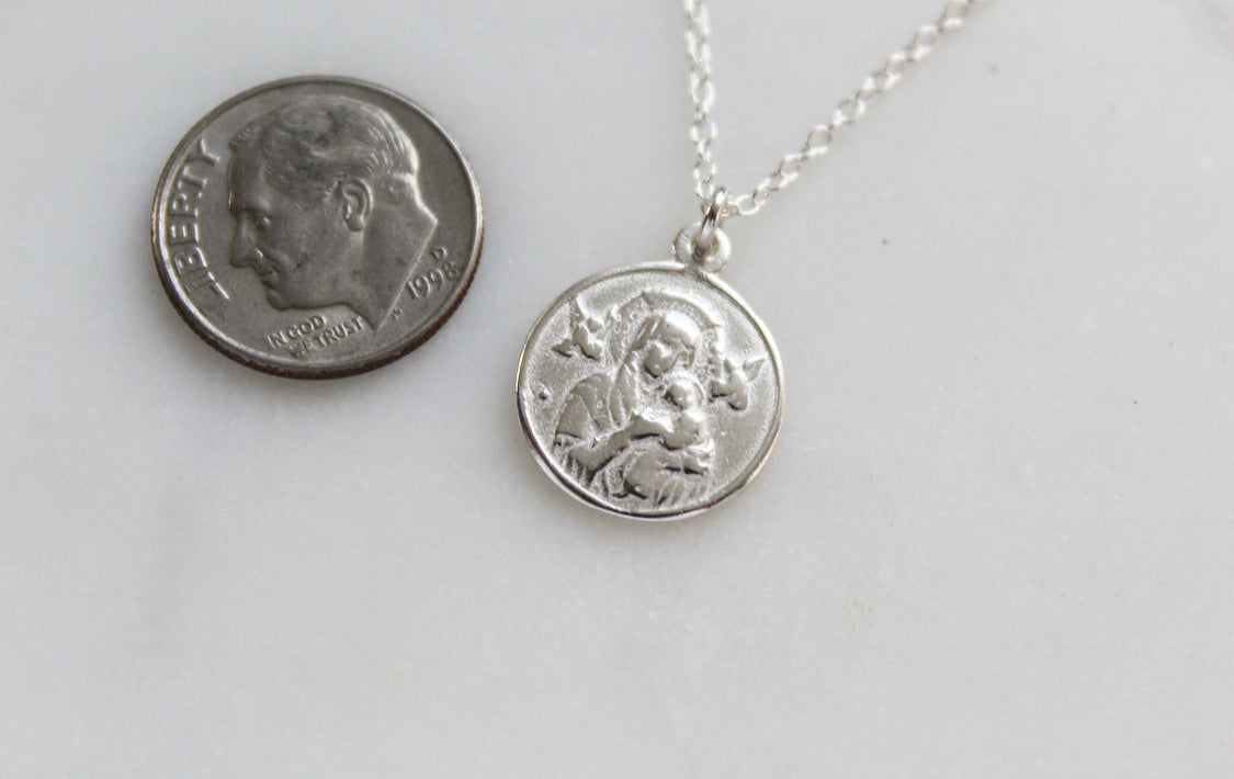 Our Lady of Perpetual Help Necklace in Sterling Silver