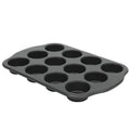Oster Teston Platinum Collection 12-Cup Nonstick Carbon Steel Muffin Pan in Matte Black