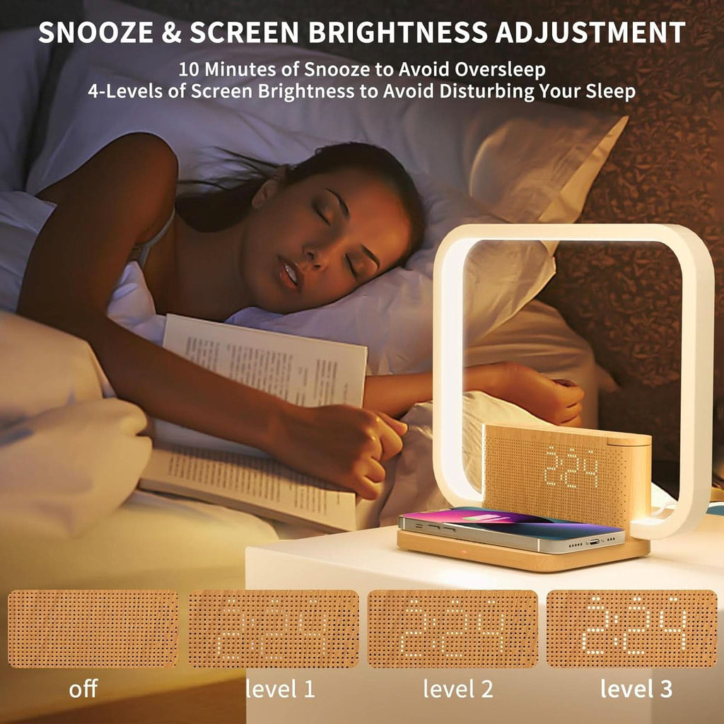 Sunrise Alarm Clock With Wireless Charging Night lamp