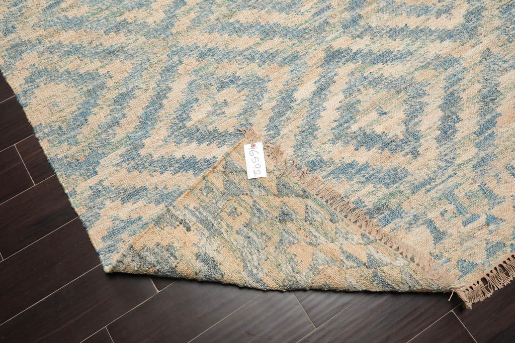 5'9" x 7'2" Hand Woven Natural Fiber Jute Southwestern Flatweave Kilim Area Rug