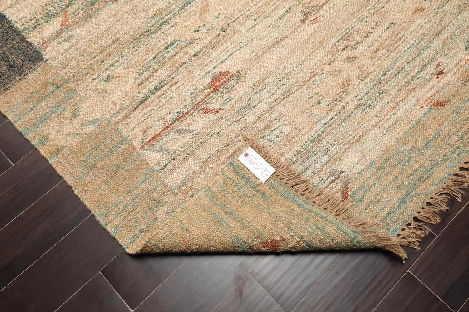 5’2” x 8’2” Hand Woven Natural Fiber Jute Modern Flatweave Kilim Area Rug