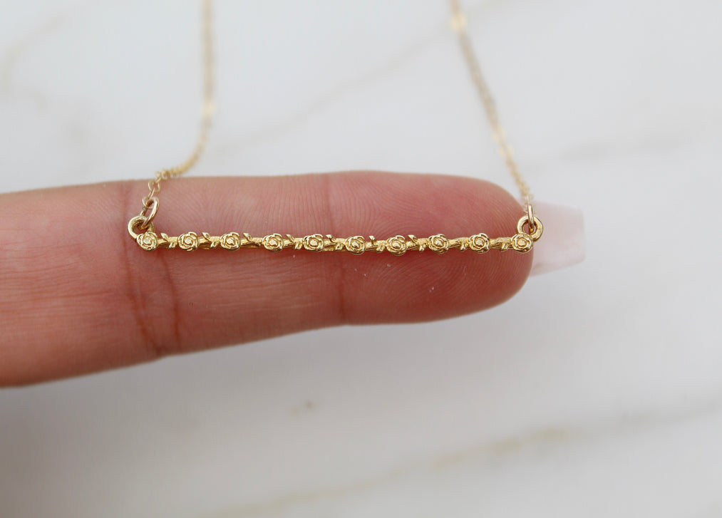 Rose Bar Necklace