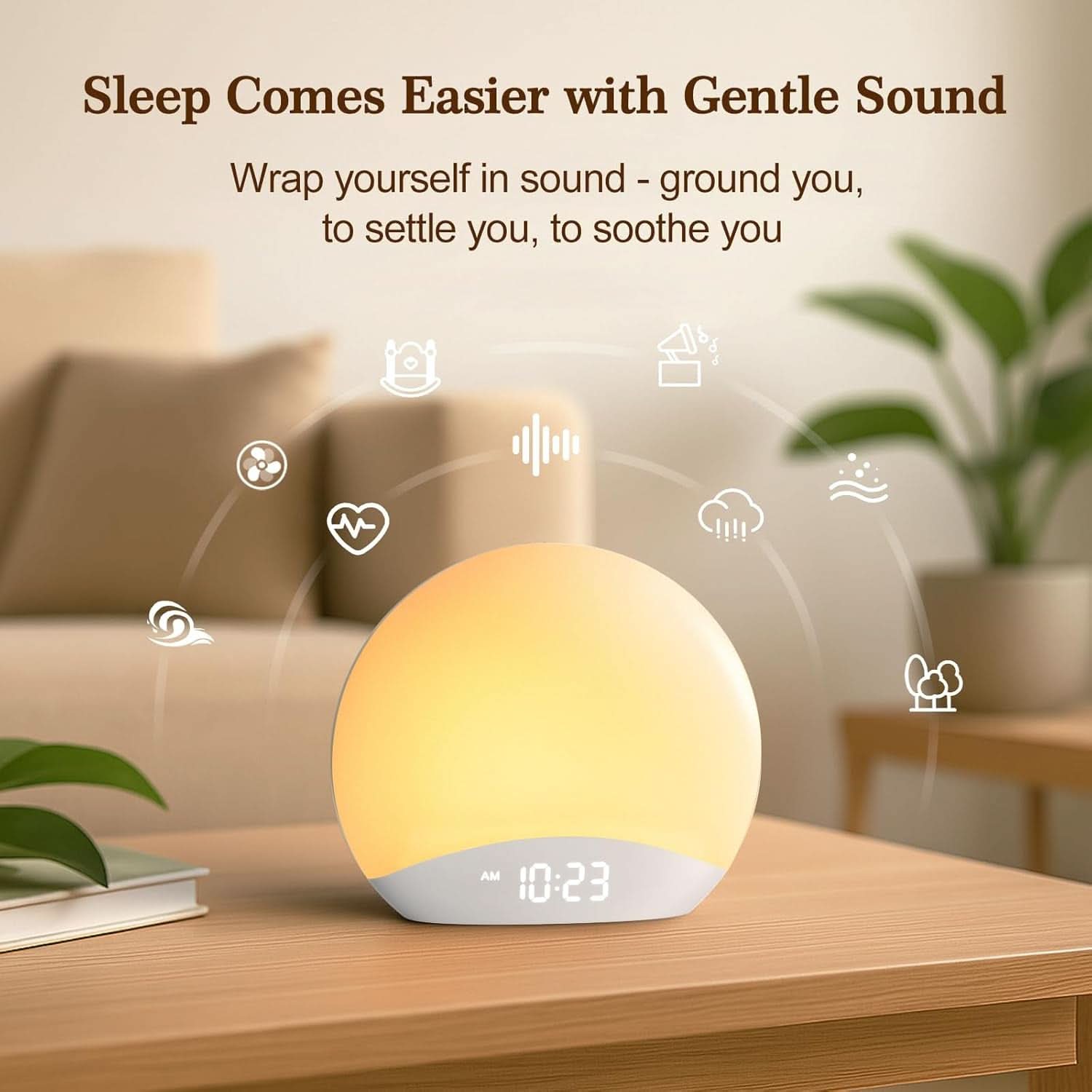 Sunrise Alarm Clock With Dimmable Night Light And White Noise