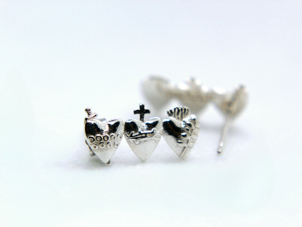 Holy Family Hearts® Earrings in 925 Sterling Silver