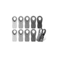 10-Piece Magnetic Bag Clip Set, Greys
