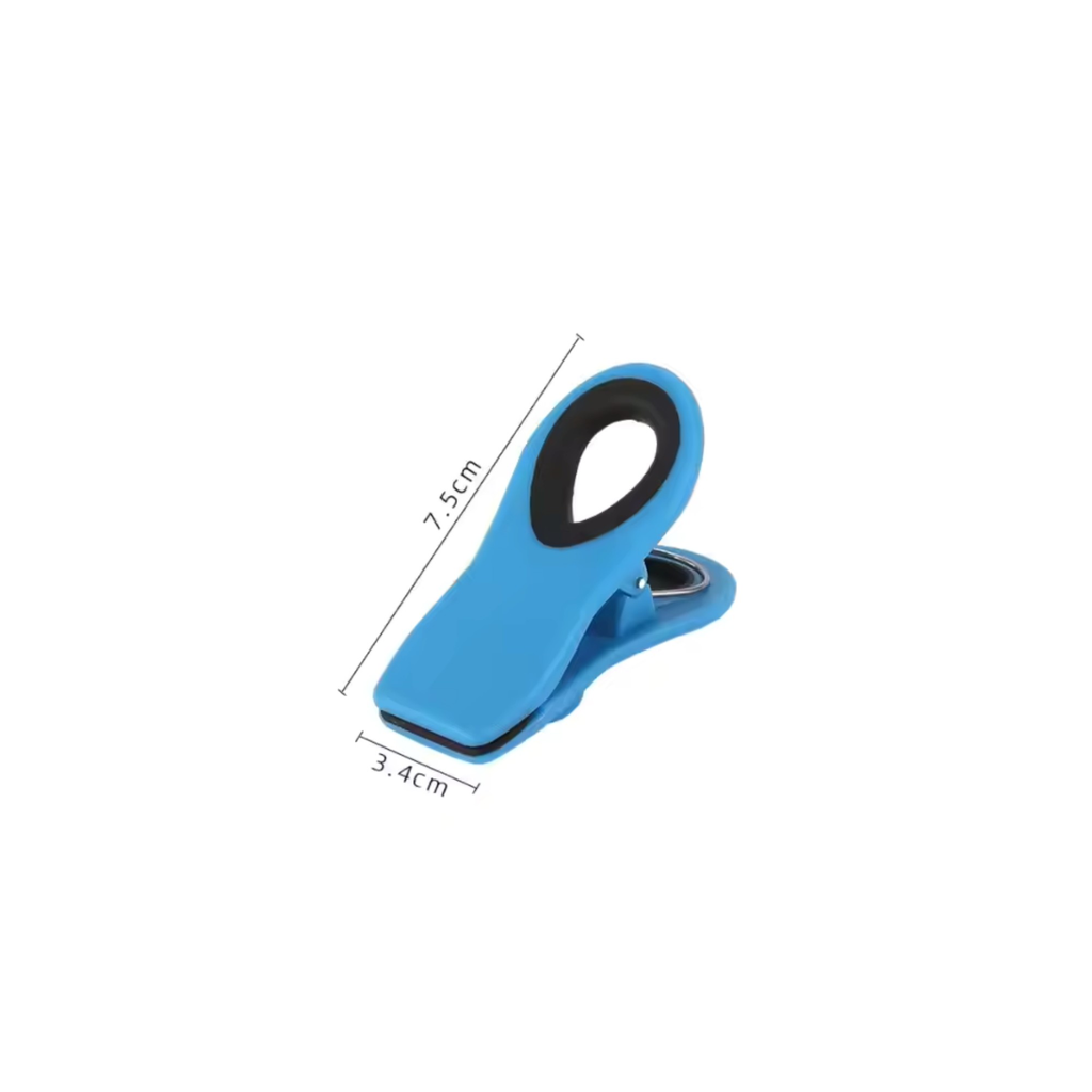 10-Piece Magnetic Bag Clip Set, Multi Blue