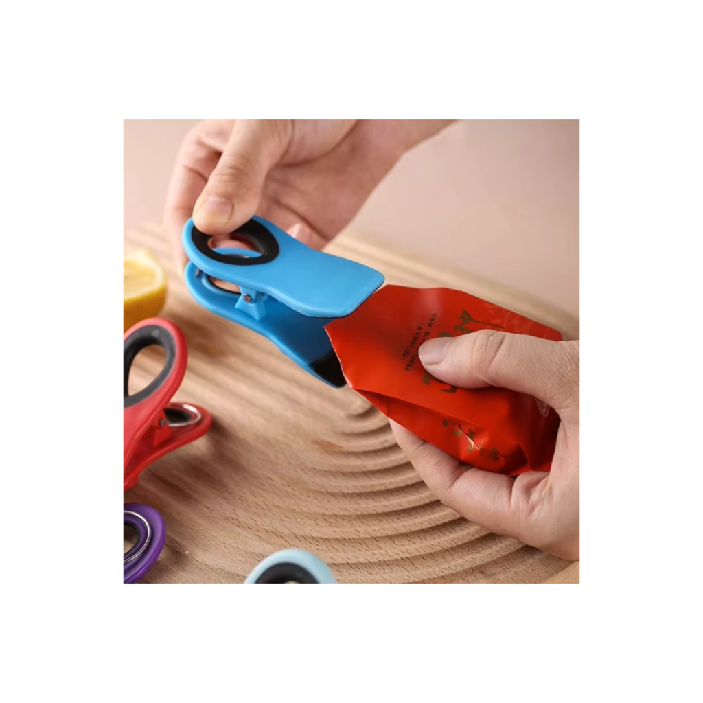 10-Piece Magnetic Bag Clip Set, Multi Blue