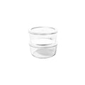 4 Piece Set (6.55 Cup / 52.4Oz) Round Glass Storage Containers With Lids, White