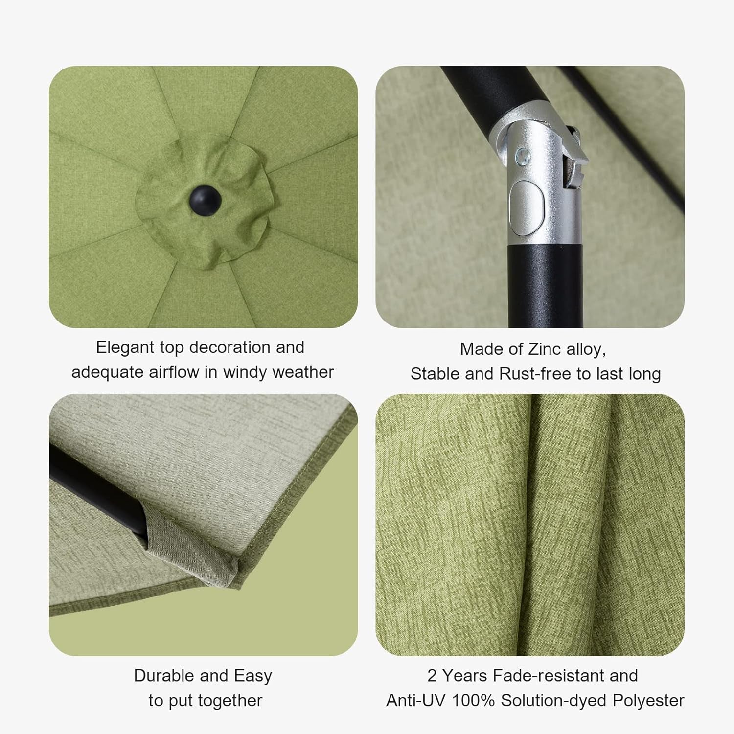 NineFoot Patio Umbrella Auto Tilt WeatherproofMaterials
