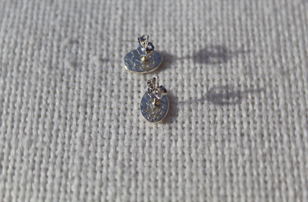 Miraculous Medal Earrings in Sterling Silver