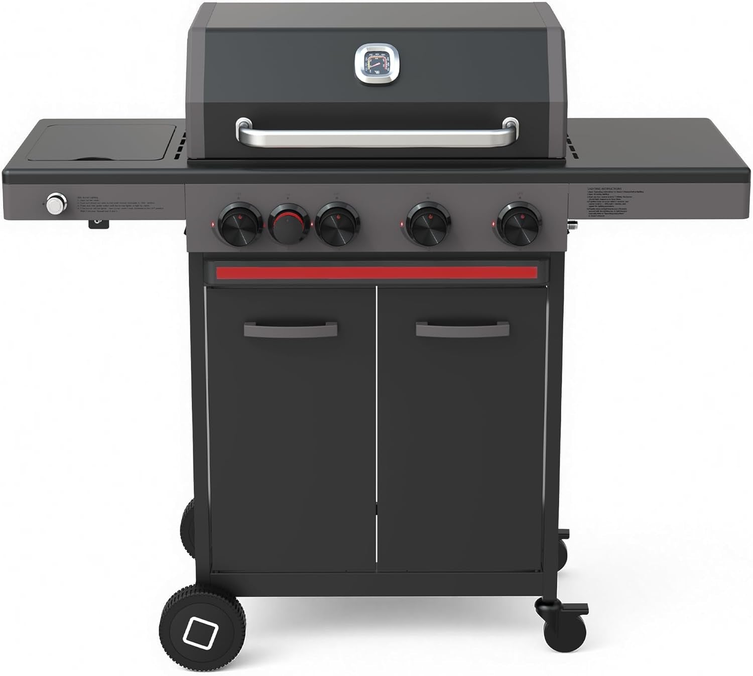 Quadruple Burner Infrared Side Burner Propane Grill
