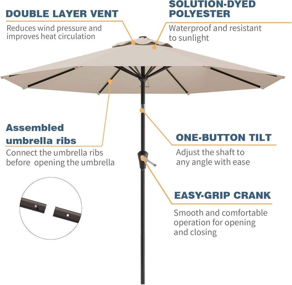 10ft Patio Umbrella WeatherproofUVProtection Market