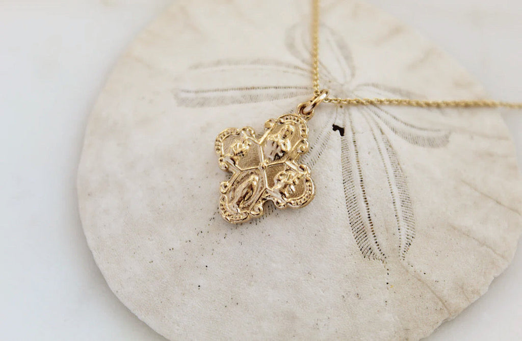 Four Way Cross 14K Gold
