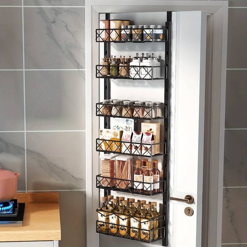 CARLA HOME 6 Tier Adjustable Baskets Over Door Pantry Organiser for Home Kitchen