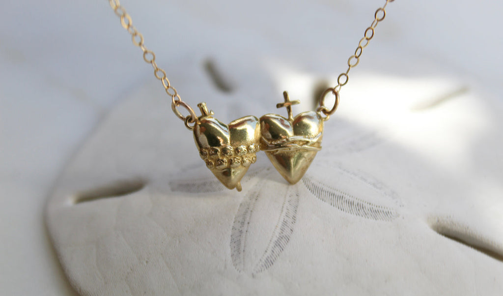 Sacred Heart and Immaculate Heart Necklace