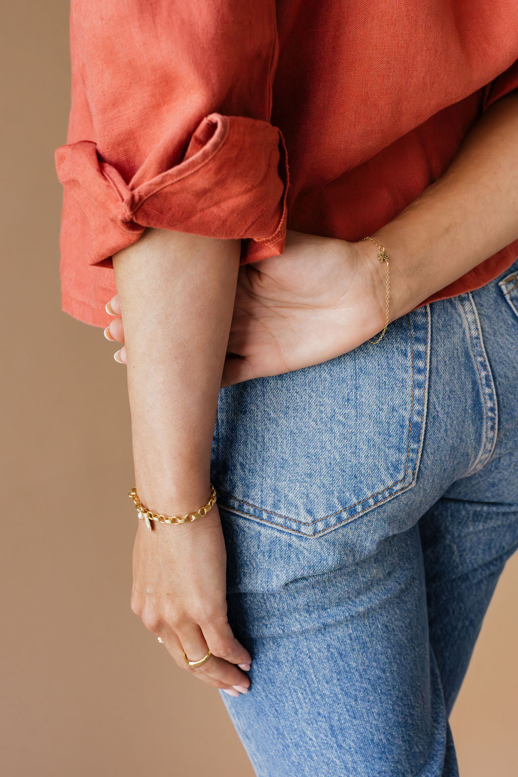 Miraculous Medal and Pearl Ring Band Bracelet