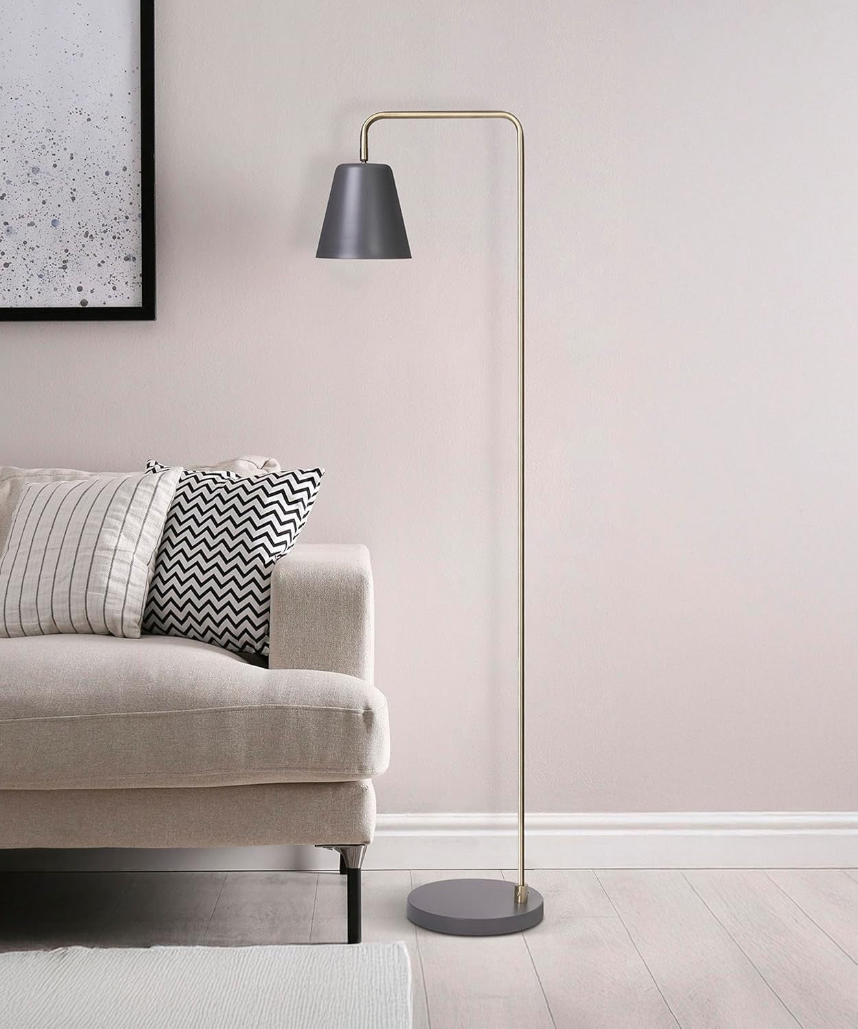 Steady Brass Floor Standing Reading Lamp Adjustable