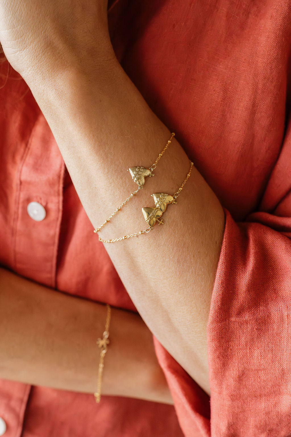 Sacred Heart and Immaculate Heart Bracelet