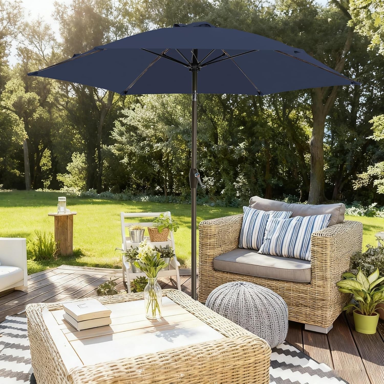 SevenPointFiveFt Outdoor Patio Umbrella Crank Tilt