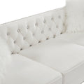 Velvet Upholstery Tufted Sofa Crystal Feet Removable Cushion