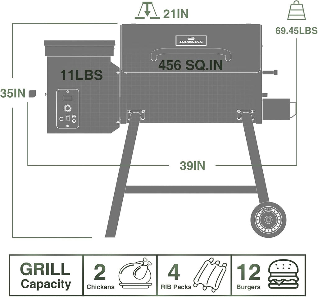 Wood Pellet Grill With Digital Temperature Control