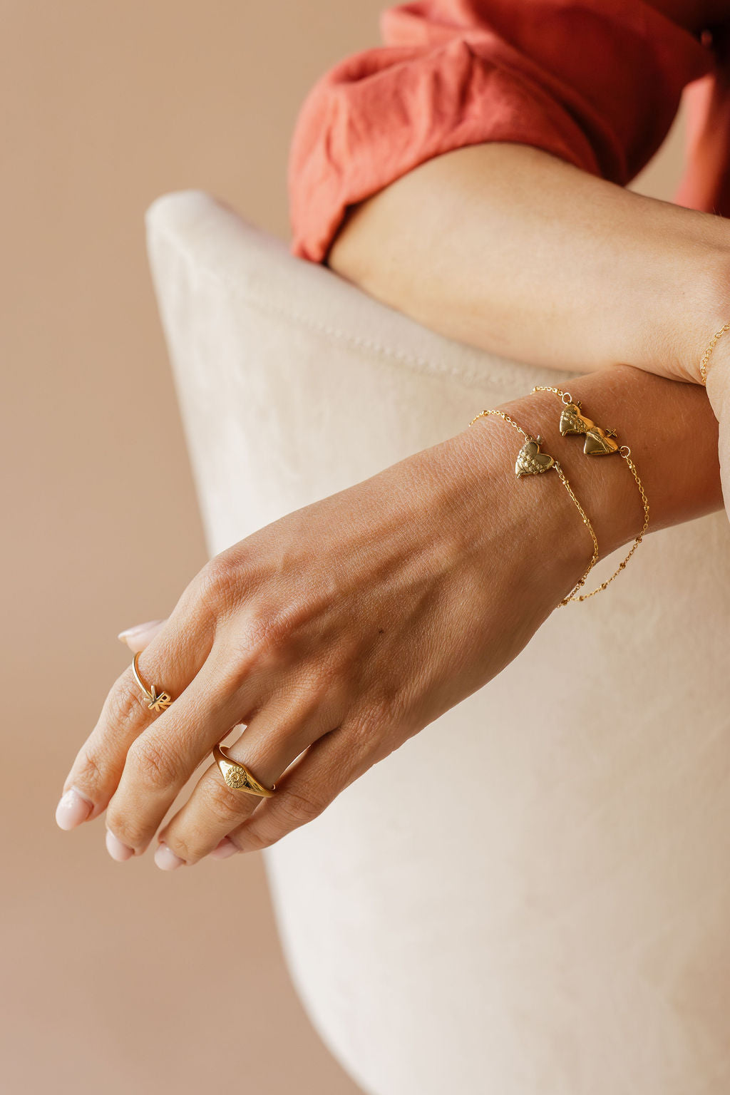 Sacred Heart and Immaculate Heart Bracelet