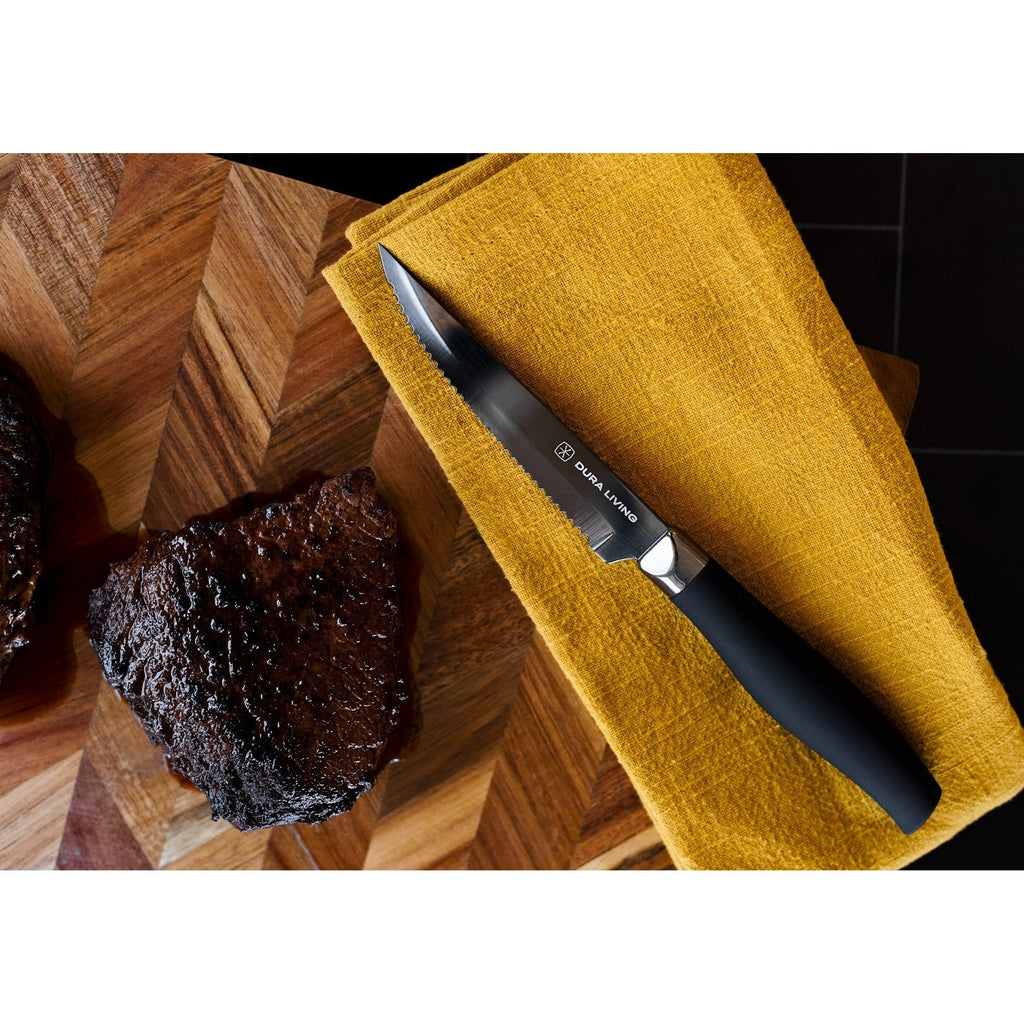 Titan Set of 4 Steak Knives - Black