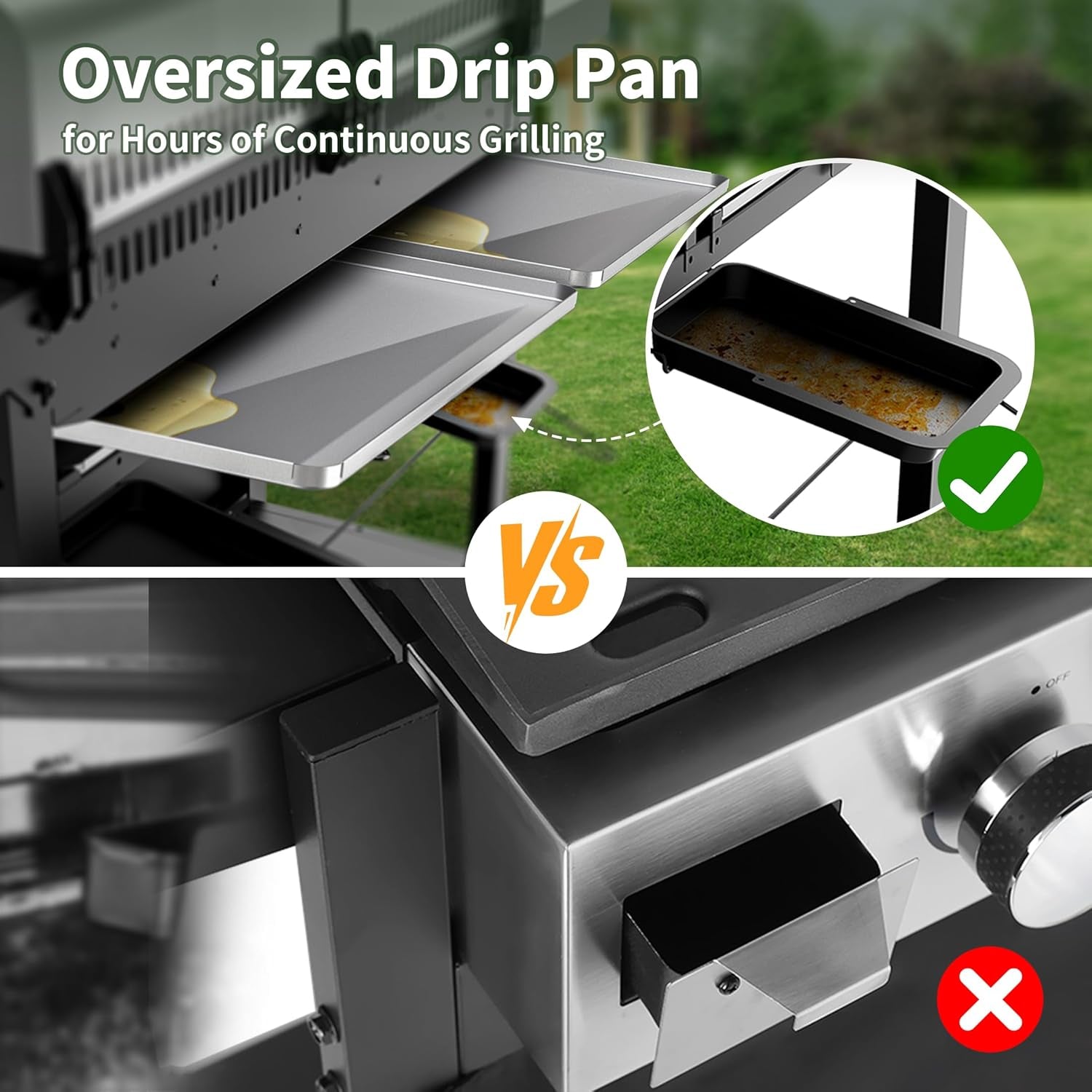 Brand-Man Six-Burner Griddle Grill Combo Outdoor Kitchen