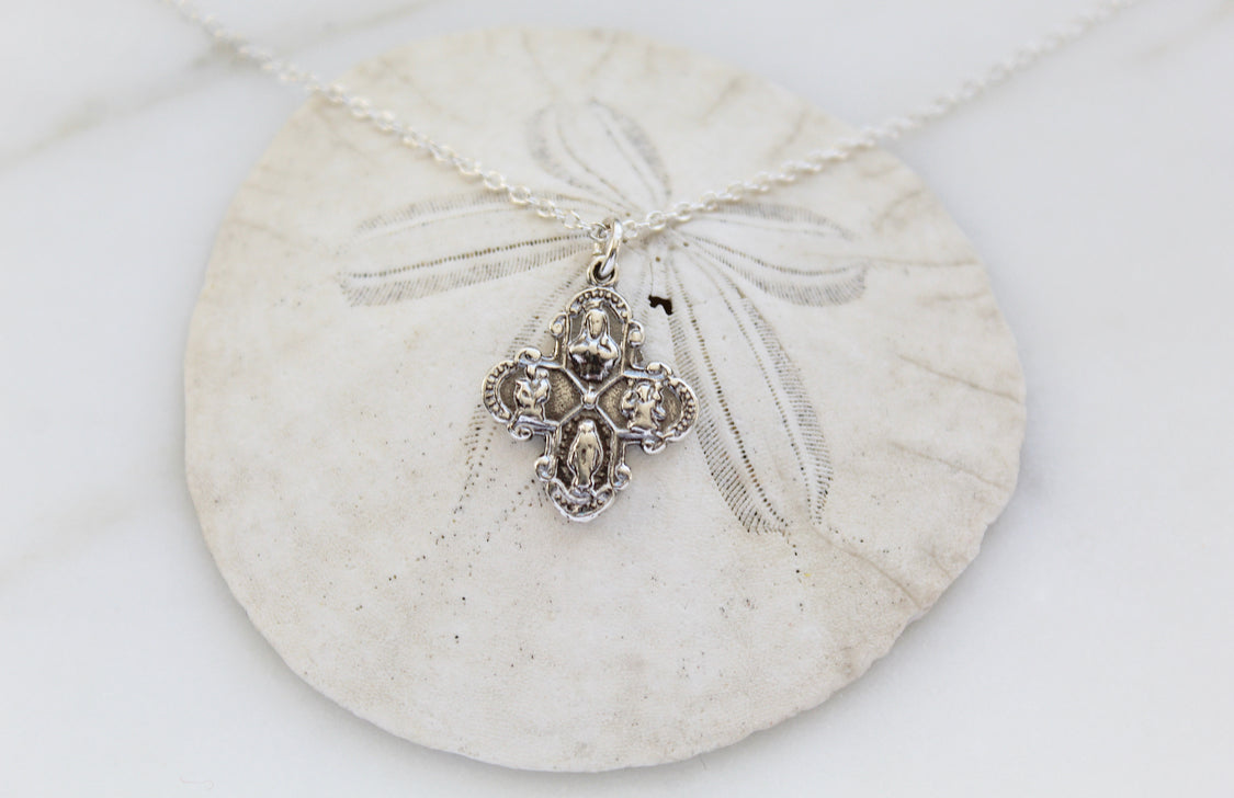 Four Way Cross in Sterling Silver