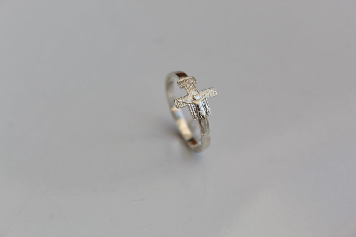 San Damiano Crucifix Ring in Silver