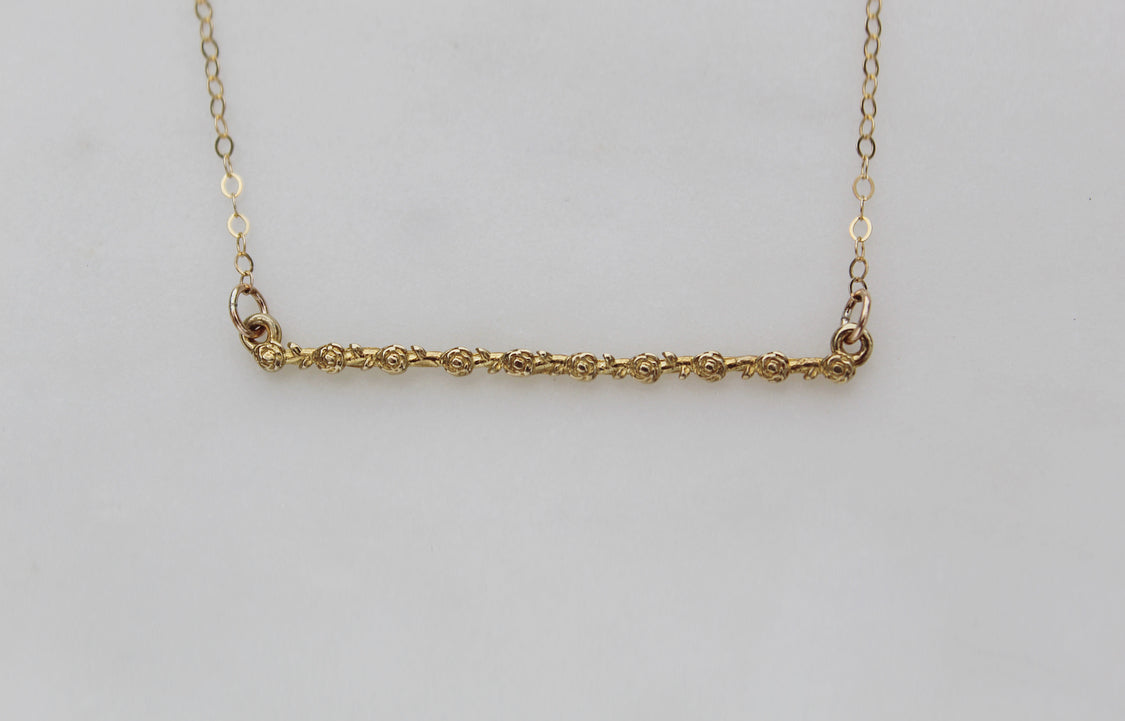 Rose Bar Necklace