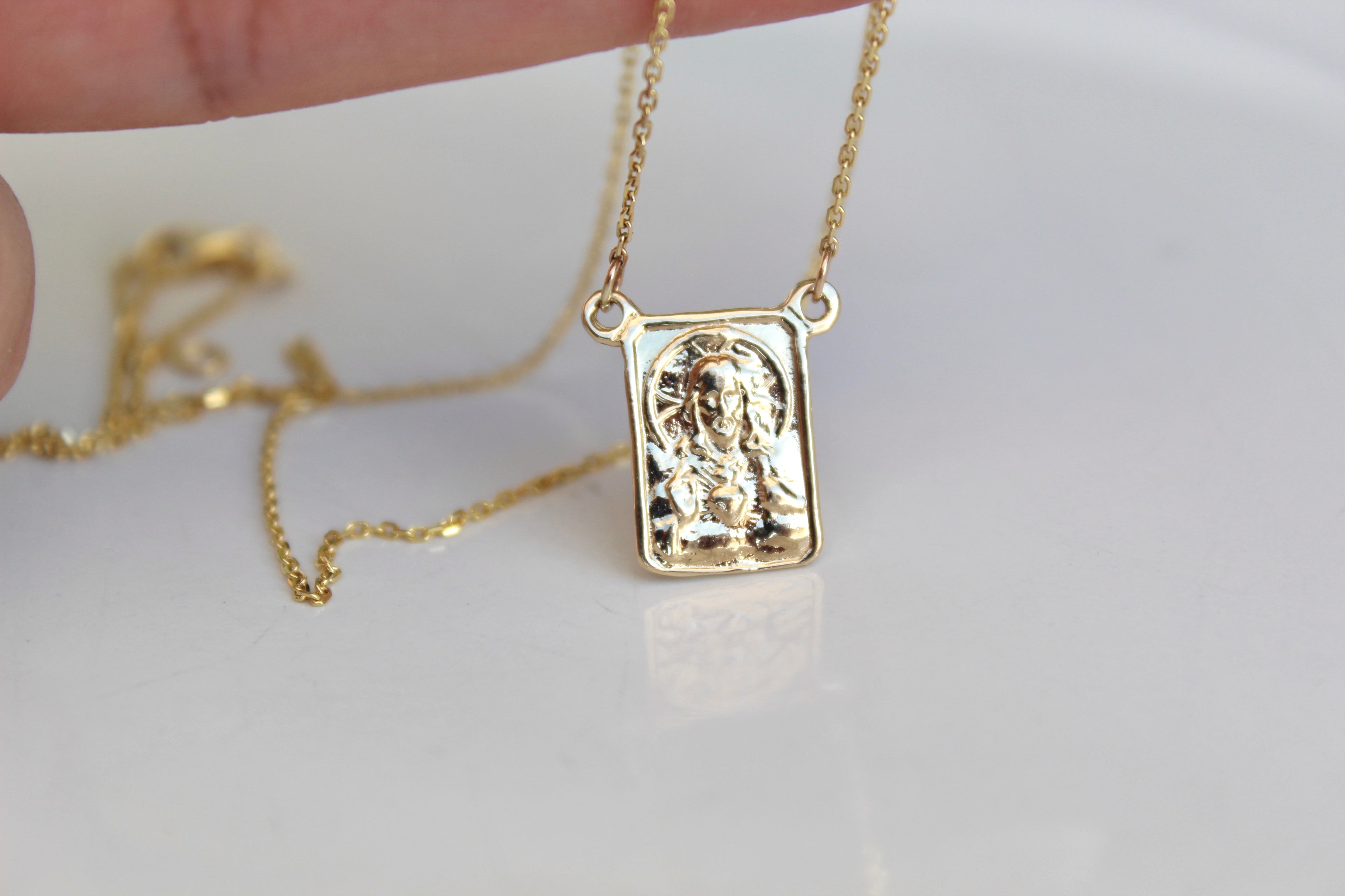 14K Gold Scapular