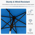 SixPointFiveByTenFeet Rectangular Patio Umbrella TiltUVProtection