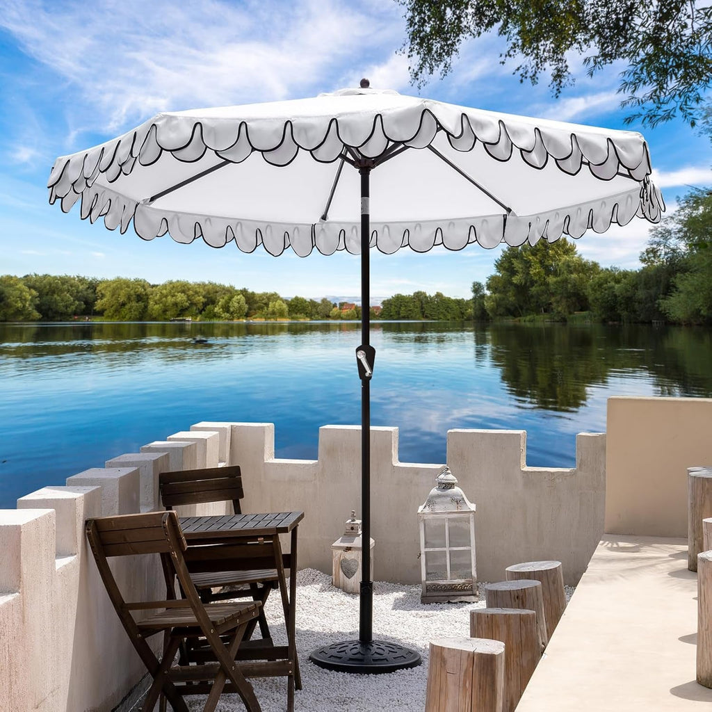 NineFoot Patio Umbrella AutomaticCrank System Outdoors