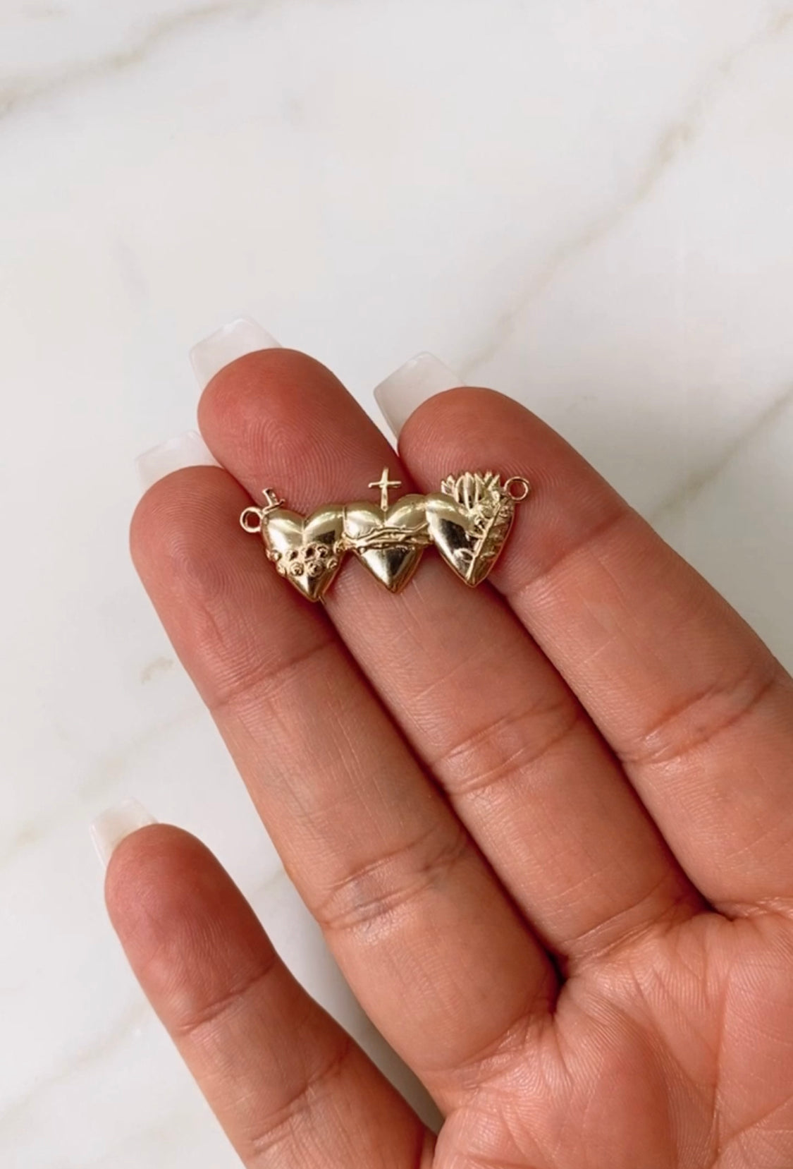 Holy Family Hearts® Necklace in 14k Gold