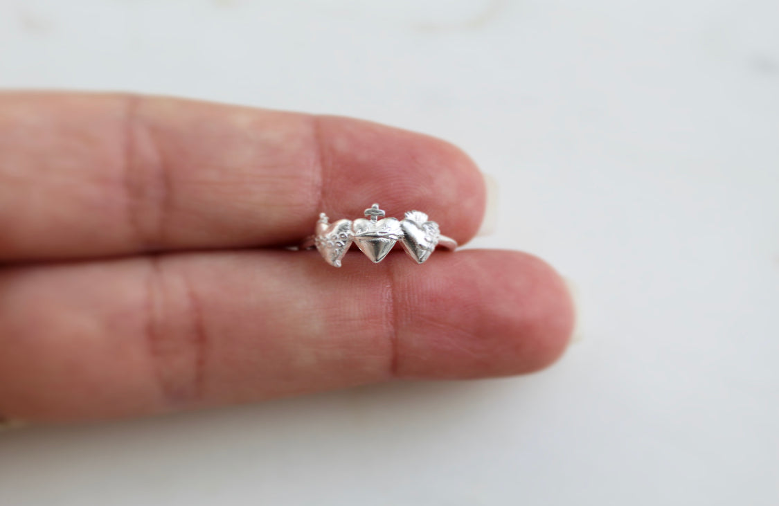 Holy Family Hearts® Ring in Sterling Silver