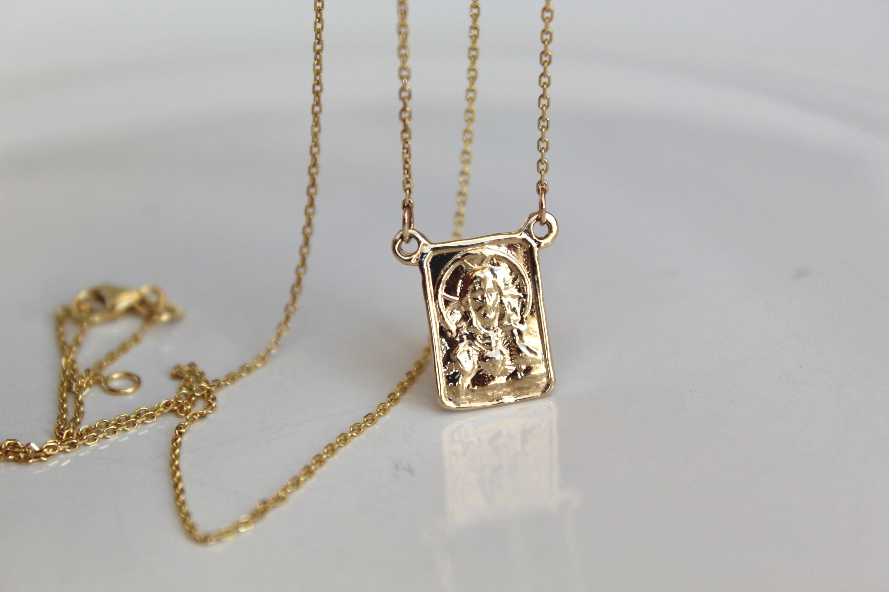 14K Gold Scapular