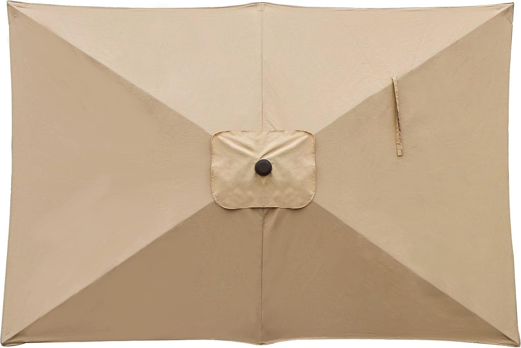 Rectangular Patio Market Umbrella Tilt Crank Durable