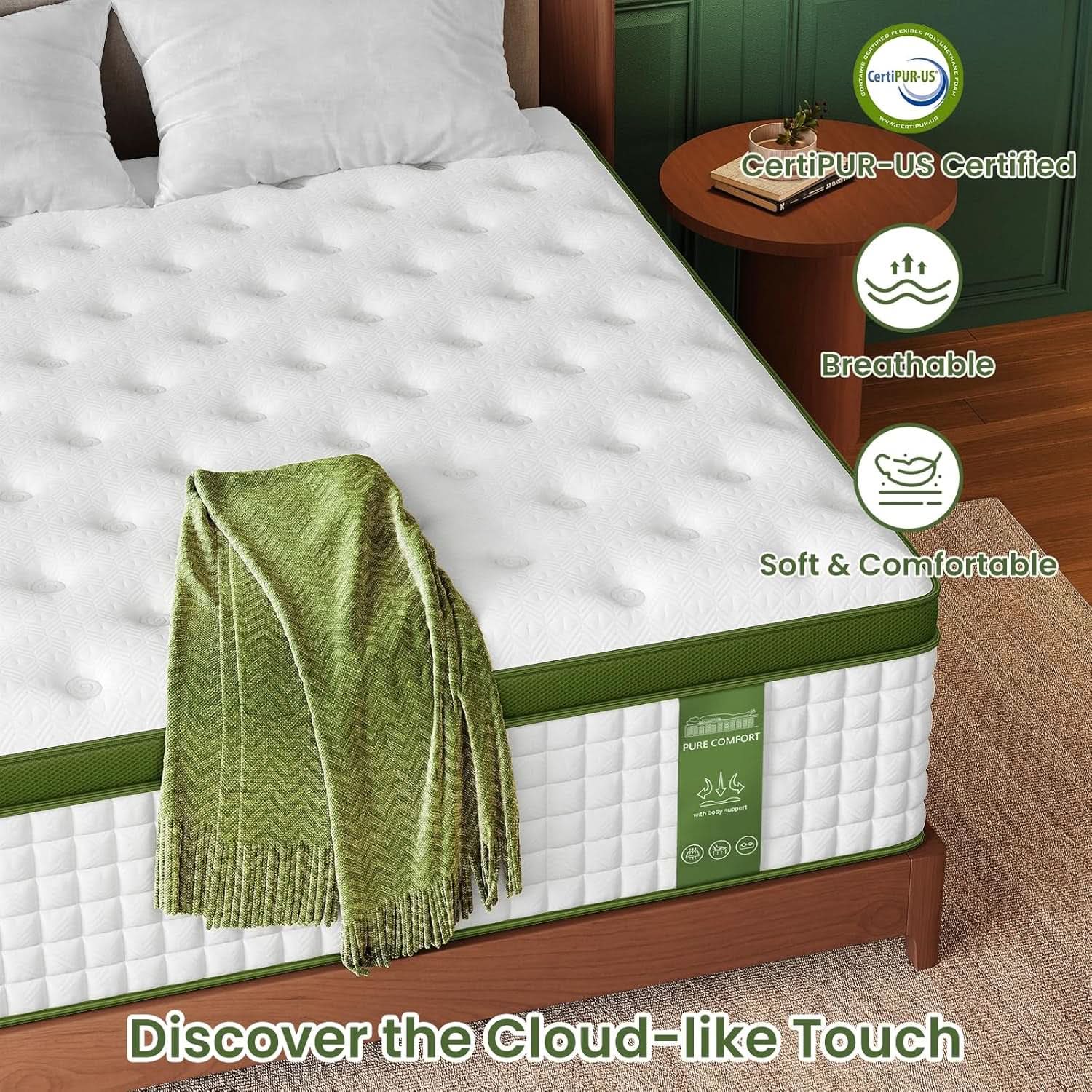 Cooling Gel King Mattress Designed for Side Sleepers Support