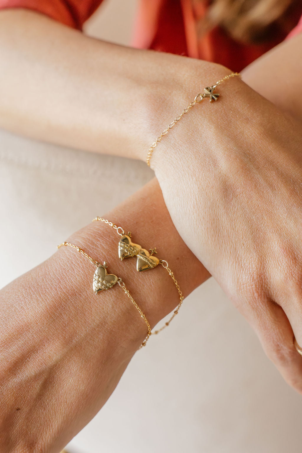 Sacred Heart and Immaculate Heart Bracelet