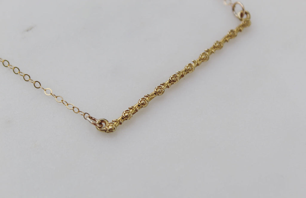 Rose Bar Necklace